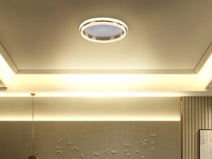 Stropná LED lampa zlatá kovová 42 cm akrylová prstencové tienidlo teplé biele svetlo