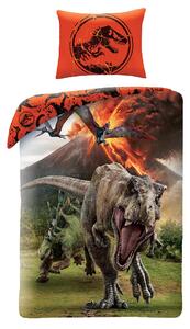 DETSKÉ BAVLNENÉ OBLIEČKY JURASSIC WORLD 160X200 CM, 1KS 70X80 CM VZOROVANÉ