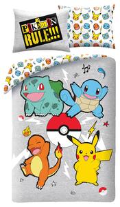 DETSKÉ OBLIEČKY Z MIKROVLÁKNA POKEMON 140X200 CM, 1 KS 70X90 CM VZOROVANÉ