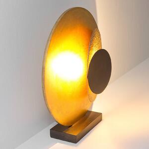 Stolná LED lampa La Bocca výška 43 cm, zlato-hnedá