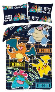 DETSKÉ OBLIEČKY Z MIKROVLÁKNA POKEMON 140X200 CM, 1 KS 70X90 CM VZOROVANÉ