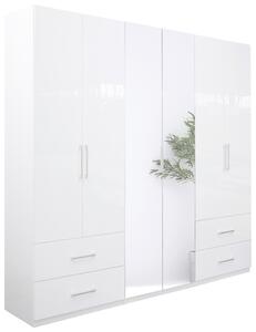 ŠATNÍKOVÁ SKRIŇA, biela, biela s vysokým leskom, 269/211/55 cm Boxxx - Skrine, Online Only
