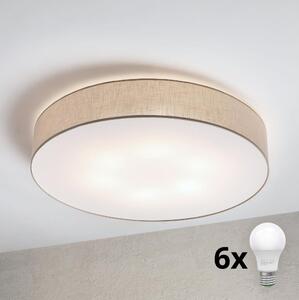Brilagi - LED stropné svietidlo SIRIJA 6xE27/60W/230V, priemer 80 cm, béžové