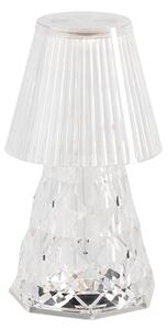 Stolná lampa priehľadné sklo vrátane LED nabíjateľná IP44 - Lola 20 Lux