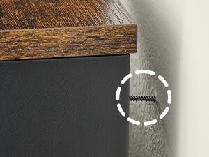 SONGMICS Komoda Vasagle Teduo 141 cm černá/hnědá