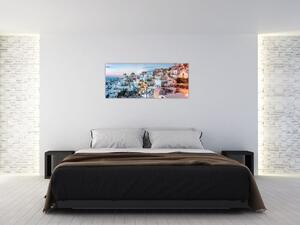 Obraz - Súmrak v Santorini (120x50 cm)