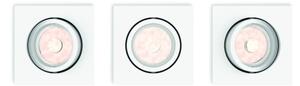 Philips 50193/31/PN- SADA 3x stmievateľných LED RGBW podhľadových svietidiel 1x GU10/4,8W/230V biela + diaľkové ovládanie