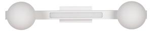 Nástenné svietidlo Magnet1, 2x biele sklenené tienidlo + 1x LED 13W, w
