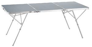 Hliníkový skladací stôl Jumbo s rukoväťou 180x70x70cm - strieborná