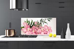 Sklenený obklad Do kuchyne Orchidea kvety kúpele 120x60 cm