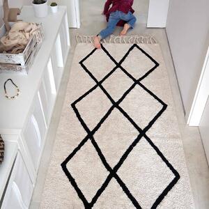 LORENA CANALS Prateľný koberec Bereber Beige — Behúň 230 × 80 cm