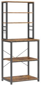 REGÁL, čierna, sivohnedá, železo, 60/167/40 cm MID.YOU - Online Only drobný nábytok, Online Only