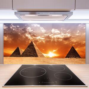 Sklenený obklad Do kuchyne Pyramídy architektúra 100x50 cm