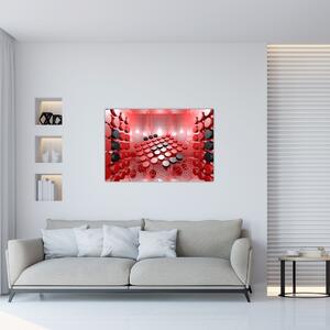 Obraz tlačidlové abstrakcie (90x60 cm)