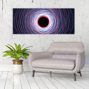 Obraz abstrakcie kruhu (120x50 cm)