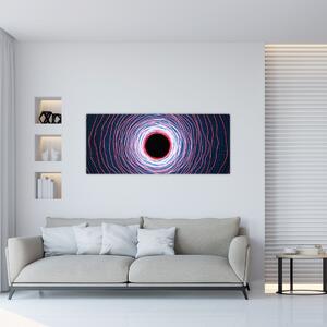 Obraz abstrakcie kruhu (120x50 cm)