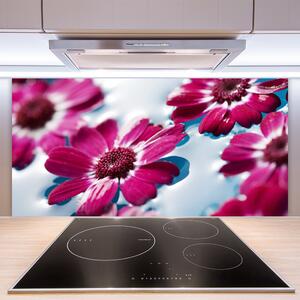 Sklenený obklad Do kuchyne Kvety na vode príroda 100x50 cm