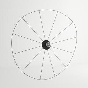 Nástenné svietidlo Eskola, 1x čierne drôtené tienidlo, (fi 70 cm)