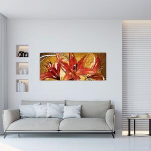 Obraz kvetov ľalií (120x50 cm)