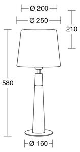HerzBlut Conico stolná lampa biela orech 58 cm
