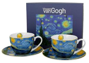 Porcelánová šálka s podšálkou Van Gogh Starry Night 270 ml sada 2ks