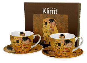 Porcelánová šálka s podšálkou Klimt The Kiss 250 ml sada 2ks