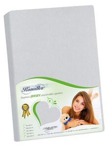 Bellatex Jersey prestieradlo Kamilka svetlosivá, 120 x 200 cm