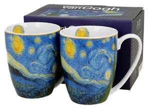 Porcelánový hrnček Van Gogh Starry Night 350 ml sada 2ks