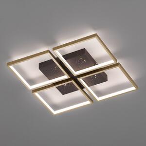 Stropné LED svietidlo Pix hnedé 4-pl. 54x54 cm