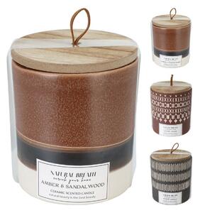 Sviečka Natural Breath, prírodný vosk, vôňa Amber & Sandal Wood, 205 g
