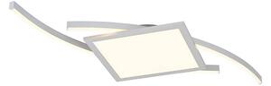 Lucande - Tiaro LED Square Stropné Lampa 42,5 Silver