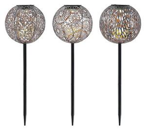 Lindby - Vilani LED Solárne Články Záhradná Lampa 3 pcs. Silver