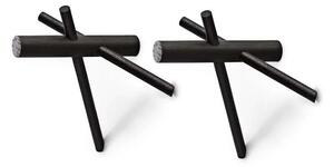 Normann Copenhagen - Sticks Háčik na kabát 2 pcs. Black