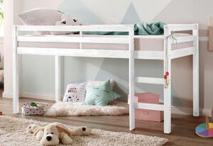Detská vyvýšená posteľ Alva s rebríkom bílá + rošt ZADARMO