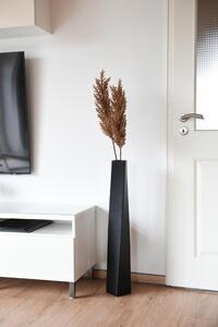 Vysoká váza HYDRON, sklolaminát, výška 80 cm, čierny mat