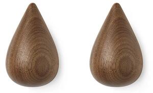 Normann Copenhagen - Dropit Háčik na kabát 2 pcs. Large pcs. Walnut