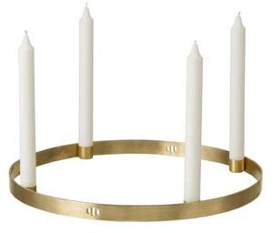 Ferm LIVING - Circle Držiak na Sviečku Large Brass