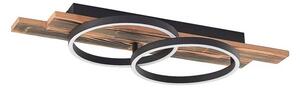 Lindby - Sentoa LED Stropné Lampa Light Wood/Black