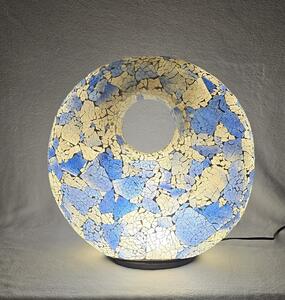 Stolná lampa Donat modrá, 45 cm, ručná práca