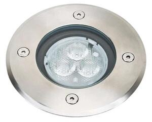 Lucande - Ava Round Zapustené Podlahové Svetlo IP67 Steel
