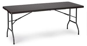 MultiGarden RZK-180B Skladací záhradný stôl 180 cm, ratan, hnedý