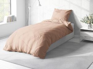 Biante Bavlnené jednofarebné posteľné obliečky Torino TON-003 Béžové Dvojlôžko francúzske 200x200 a 2ks 70x90 cm