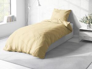 Biante Bavlnené jednofarebné posteľné obliečky Torino TON-004 Pastelovo žlté Dvojlôžko francúzske 200x200 a 2ks 70x90 cm