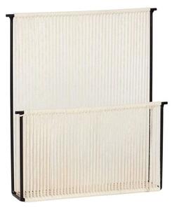 Hübsch - String Wall Magazine Holder Black/White
