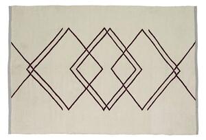 Hübsch - Rhomb Koberec 120x180 White/Burgundy
