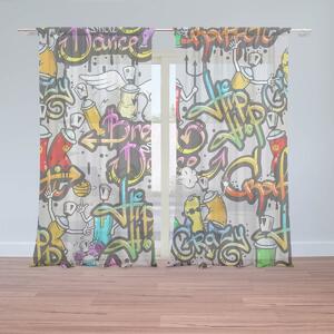 Sablio Záclony Graffiti: 2ks 150x250cm
