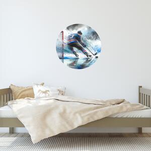 100x100cm Hokejista - textilná nálepka na stenu Veľkosť: 60 cm