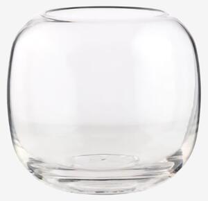 Una váza Ø16 x V18 cm - priehľadné ryhované sklo