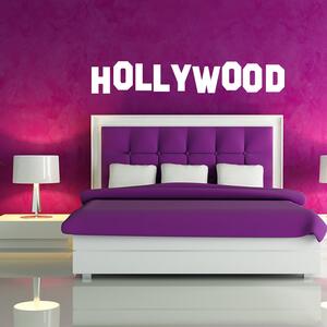 Sablio Samolepka na stenu: nápis Hollywood - 60x10 cm