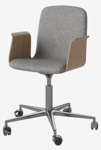 Palm čalúnená kancelárska stolička s lakťovou opierkou a kolieskami